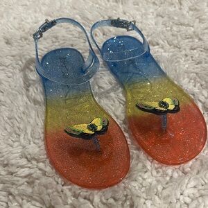 Betsey Johnson Blue Yellow Orange Sandals